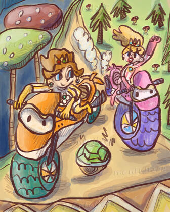 daisy and peach