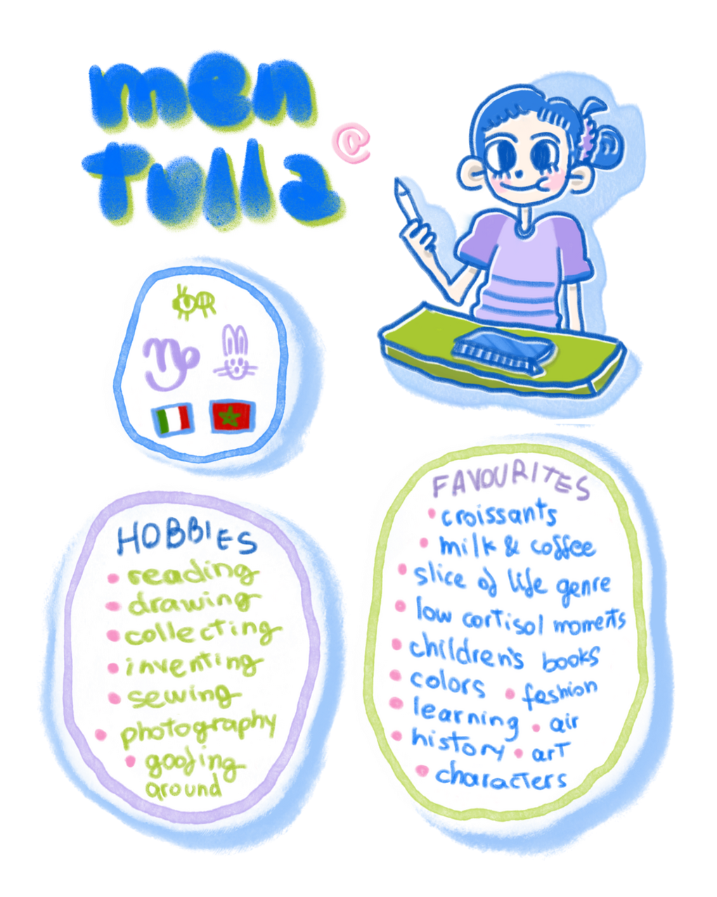infos, hobbies and favs